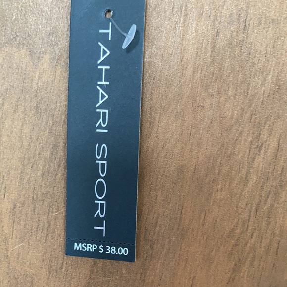 Relisted Tahari Sport tan snakeskin print animal print sports bra S M L - Picture 7 of 16